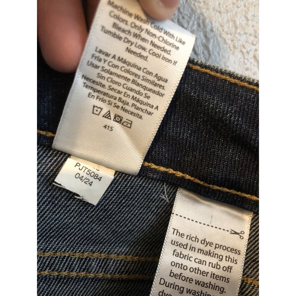 New Time And Tru Womens High Rise Mom Jeans Size 4 Regular Denim Dark Wash Pants - Picture 7 of 8